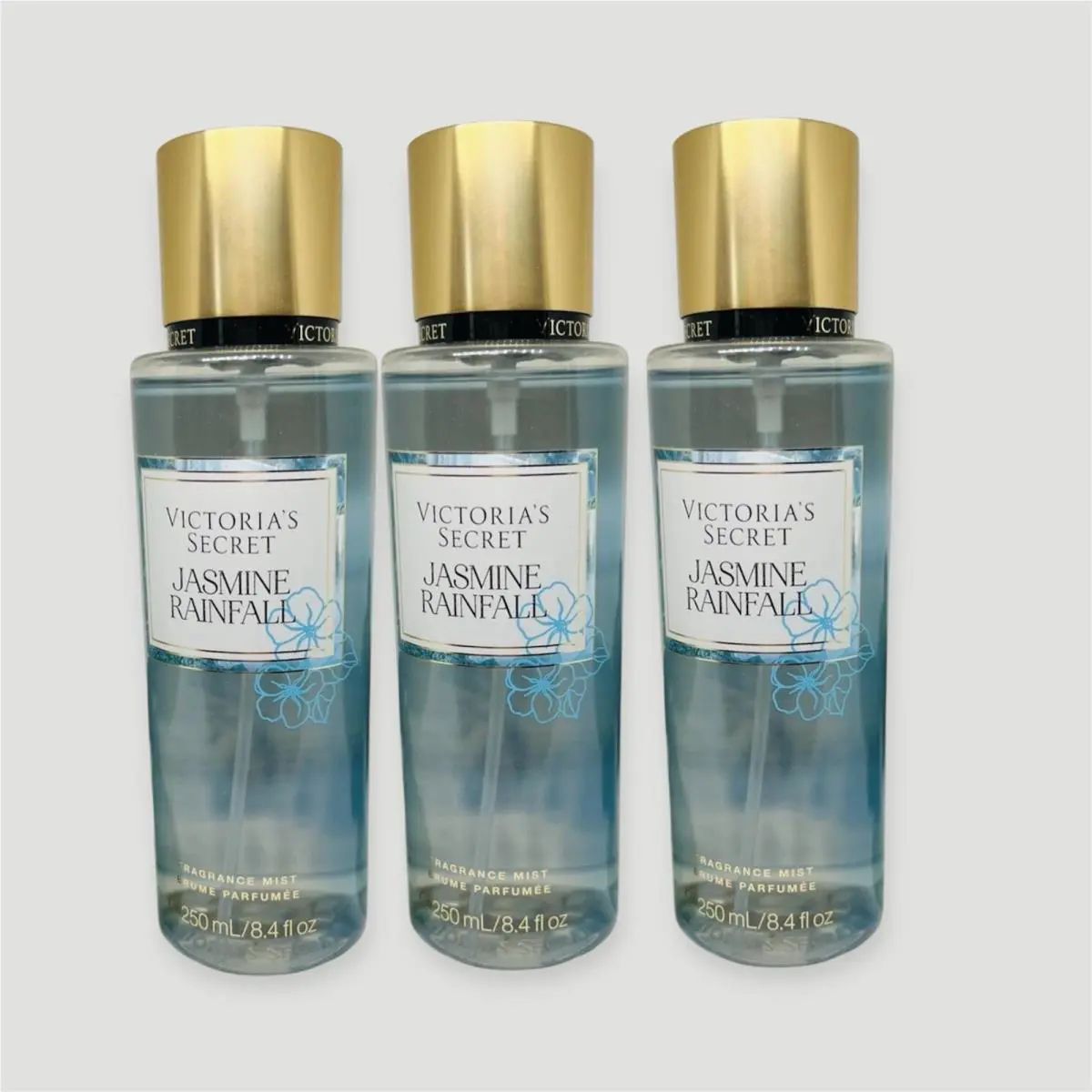 Victorias Secret Jasmine Rainfall Limited Edition Fragrance Mist 3 Bottles