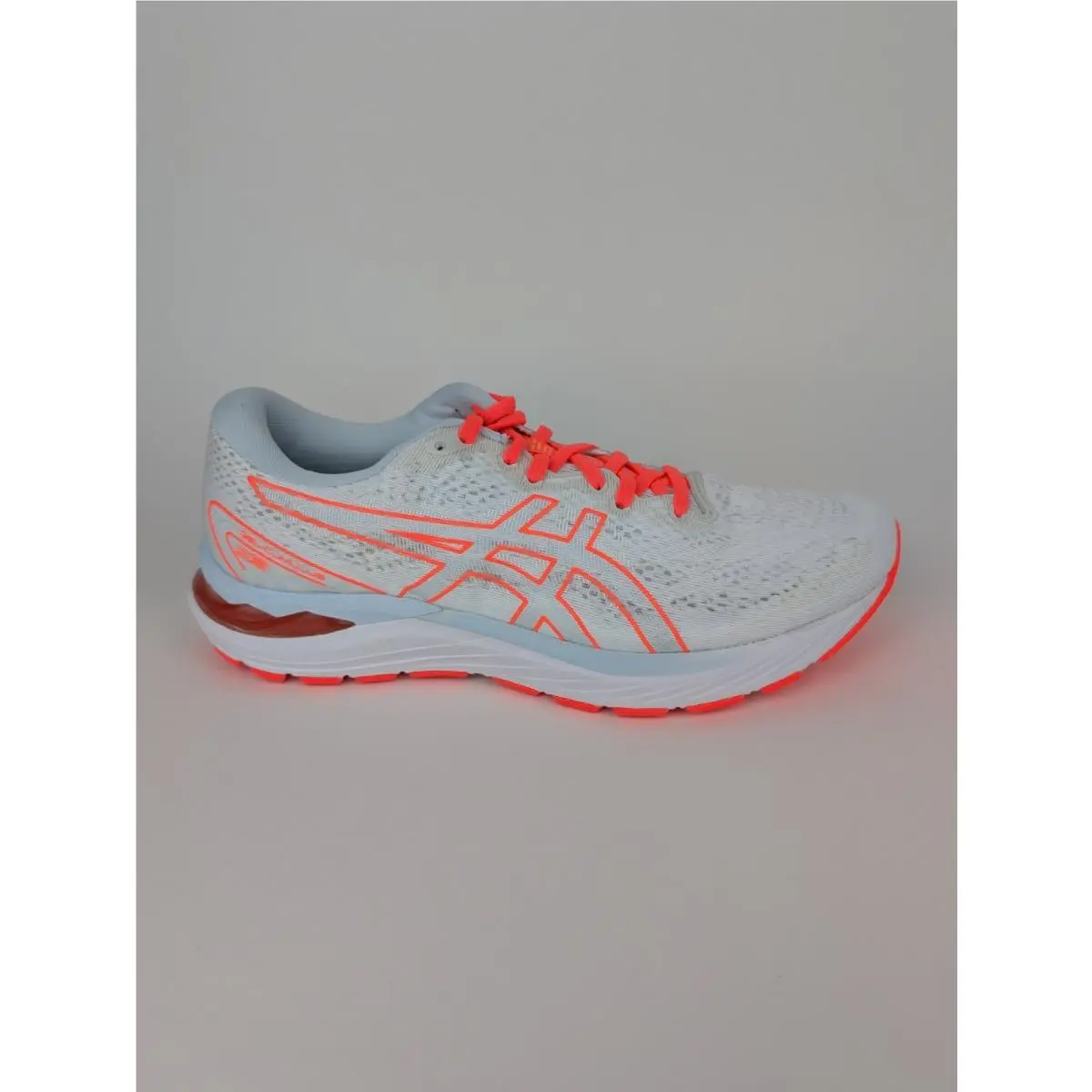 Asics Women`s Gel-cumulus 23 Running Shoes White/sky - Bright Orange Size 10