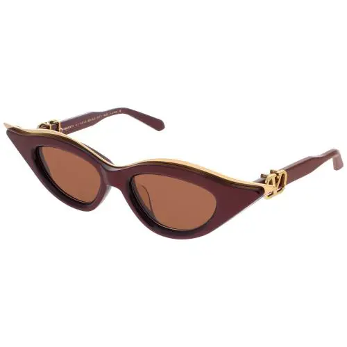 Valentino V-GOLDCUT-II-VLS-114B-49 Sunglasses Sun Glasses Bdx - Gld Bordeaux/yel
