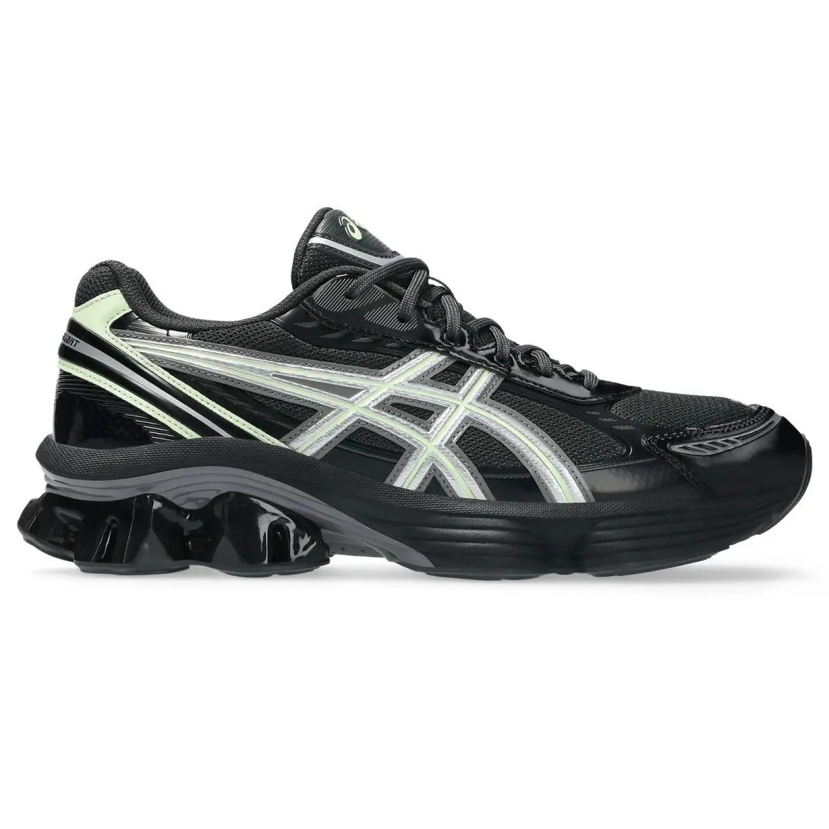 Mens Size 10.5  Gel Kinetic Fluent Graphite Grey Illuminate Yellow Shoes by Asics