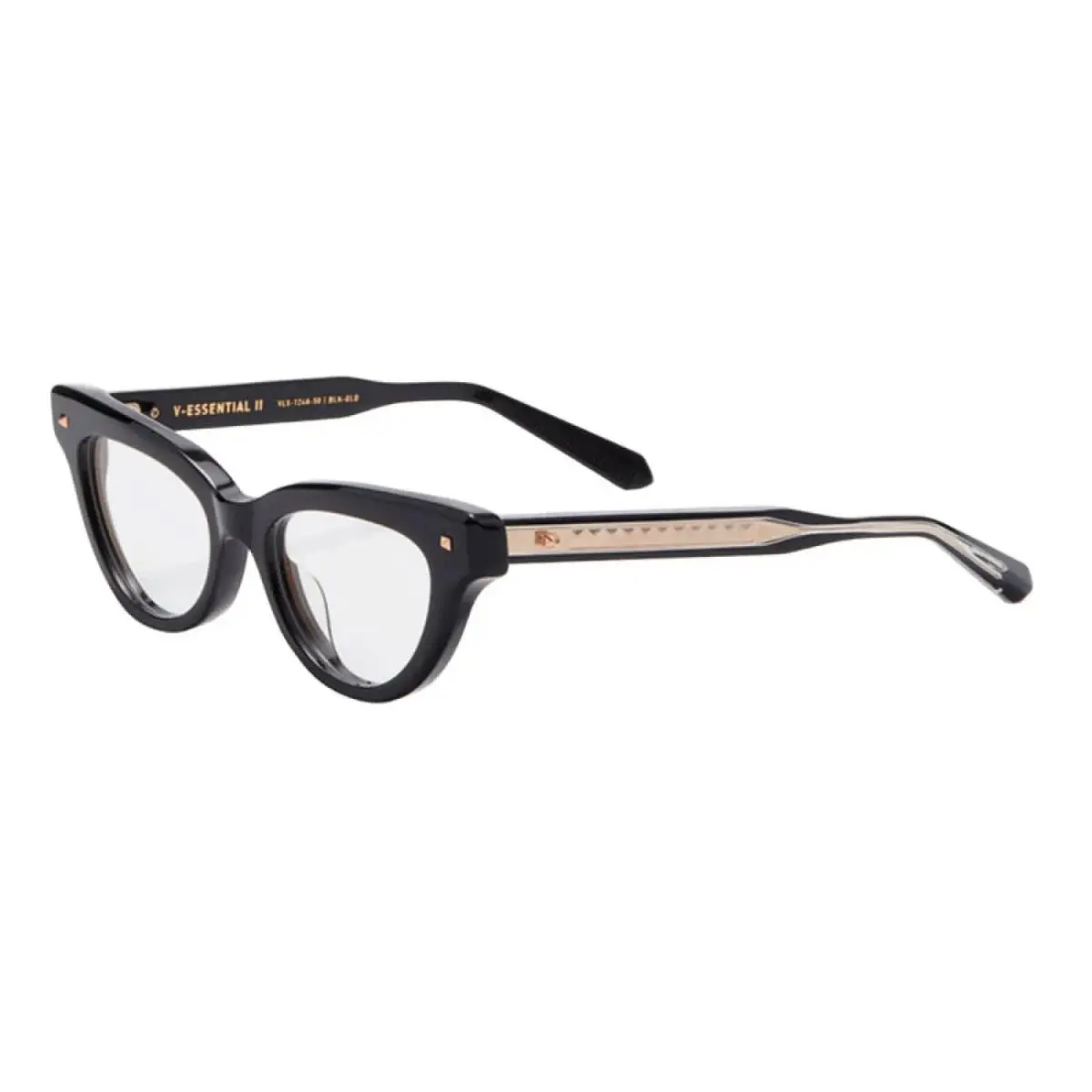 Valentino VLX-124 A Cat Eye Shiny Black 50 mm Women`s Eyeglasses Frame