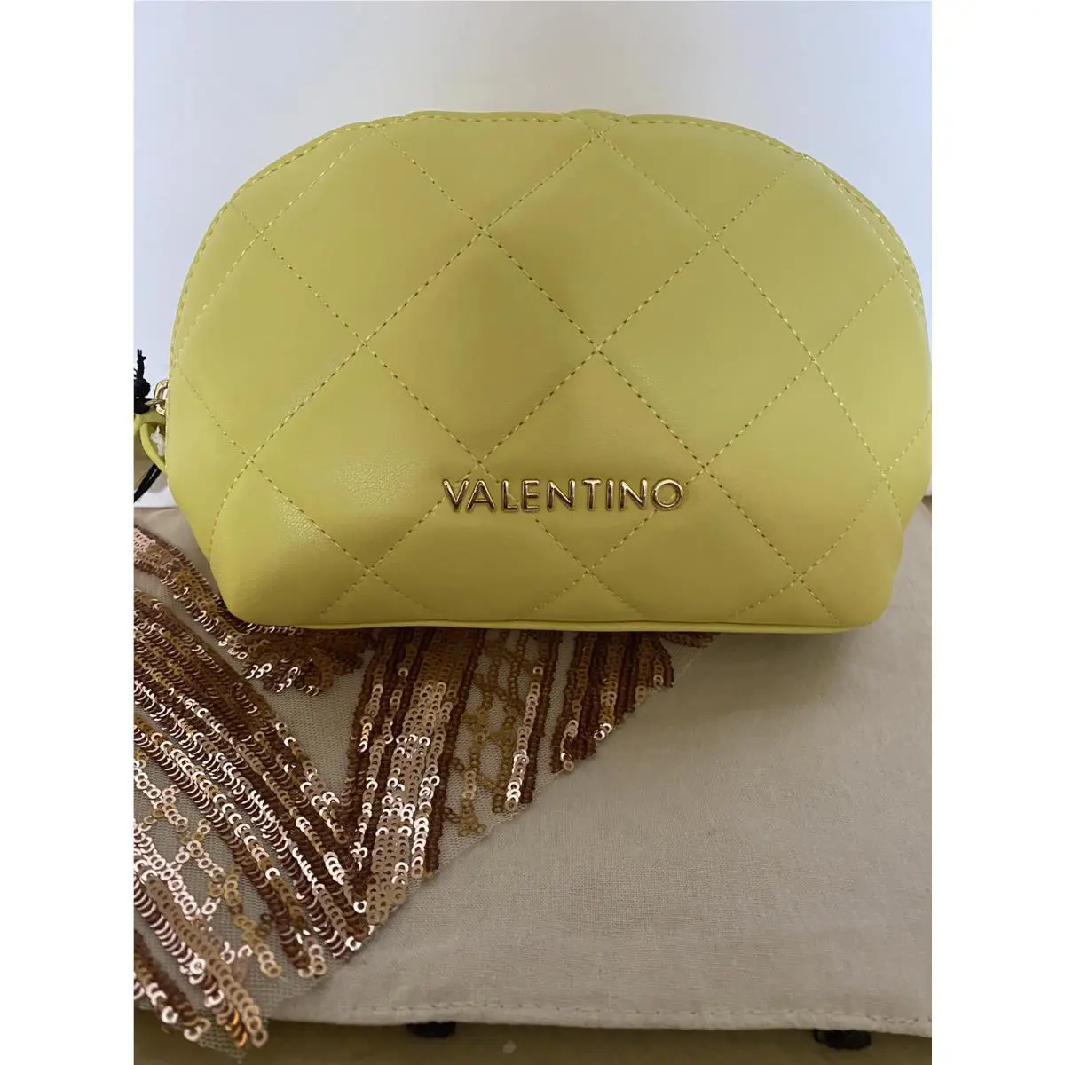 Mario Valentino Logo Clutch Bag Shoes Shoulder Bag Shoes White Wristlet