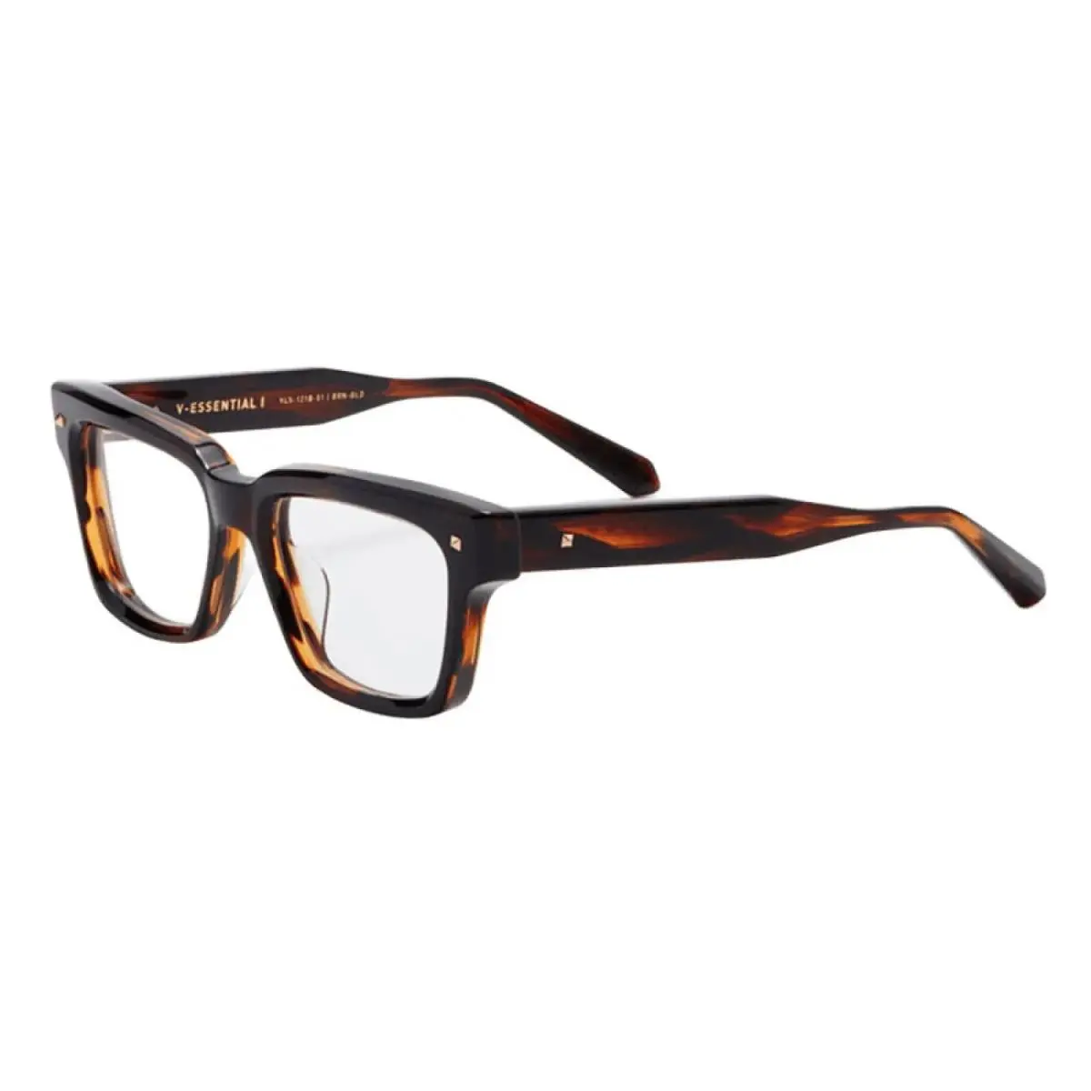 Valentino VLX-121 B Square Crystal Brown Swirl 51 mm Men`s Eyeglasses Frame