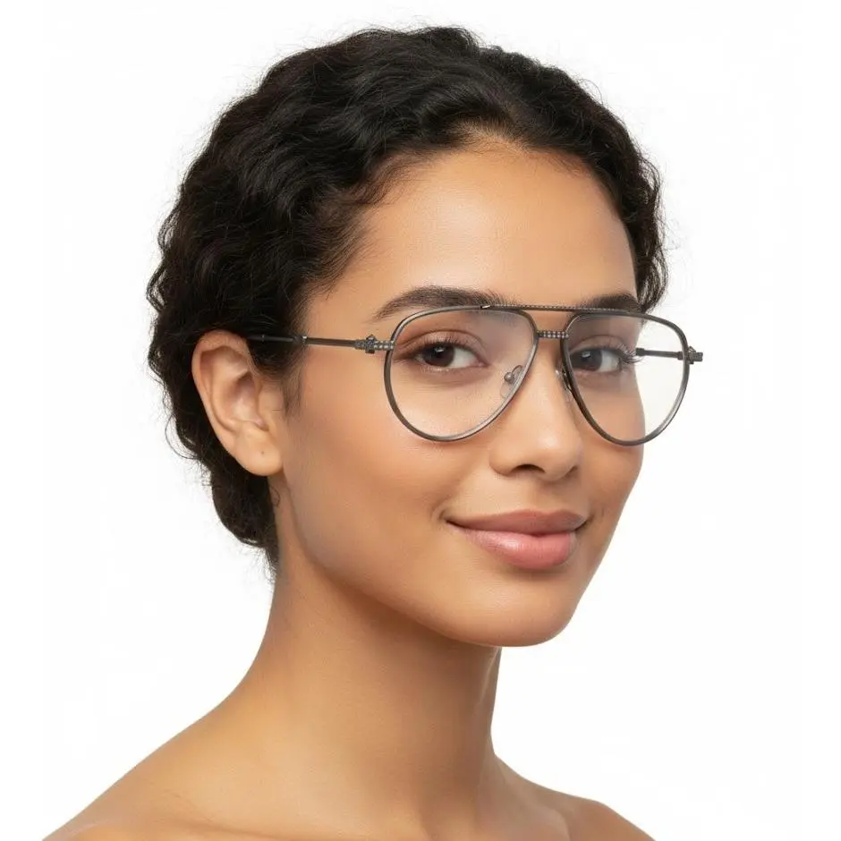 Valentino Aviator-frame Metal Eyeglasses Women Fashion