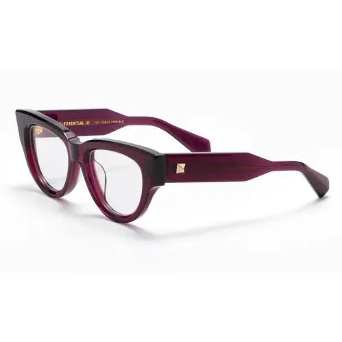 Valentino VLX-125 B Square Crystal Burgundy 52 mm Women`s Eyeglasses Frame