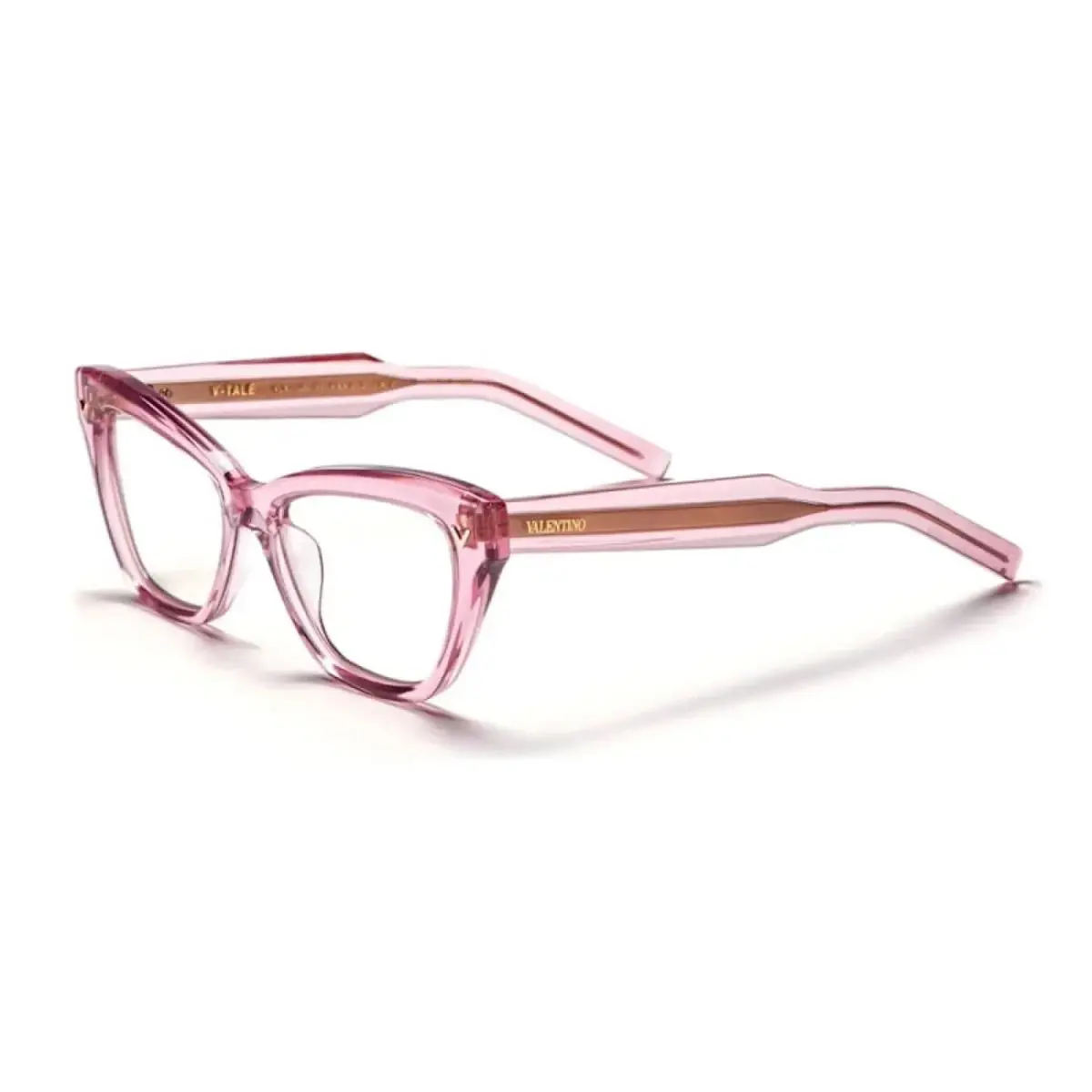 Valentino VLX-140 C Cat Eye Transparent Pink 53 mm Women`s Eyeglasses Frame