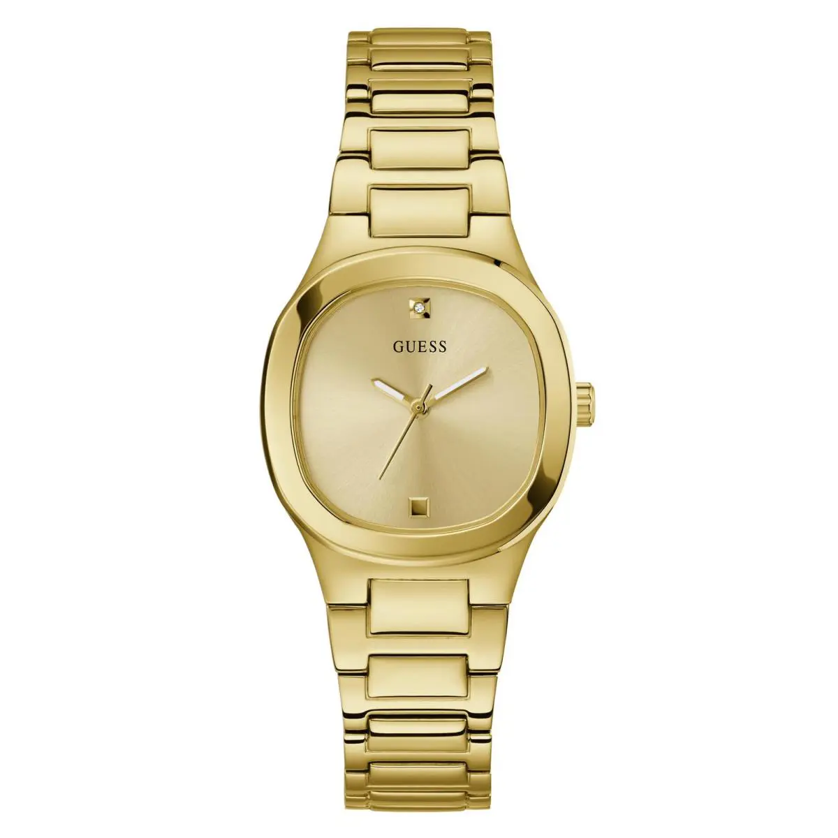 Guess Eve Ladies 32mm Gold Tone Champagne Dial Watch - GW0615L2