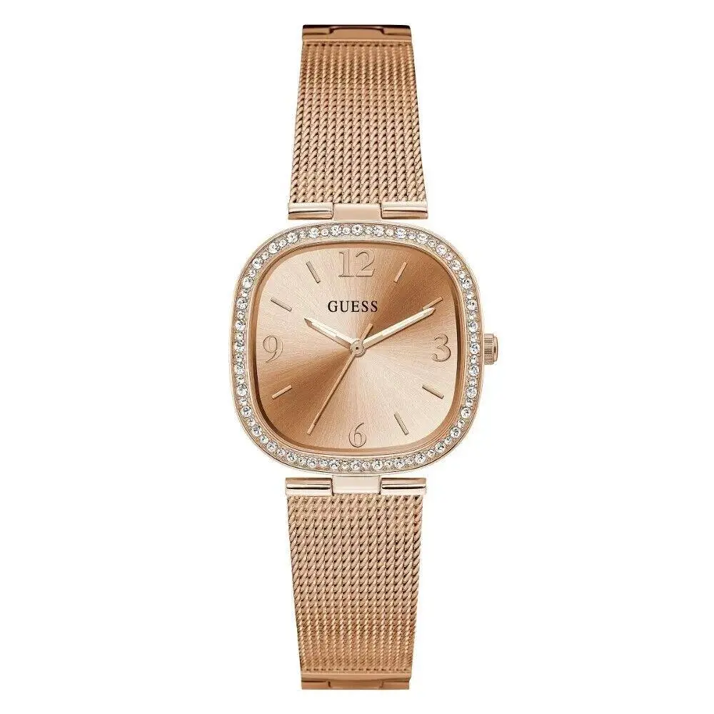 Guess Ladies Tapestry Trend Rose Gold Stainless Steel Watch - GW0354L3