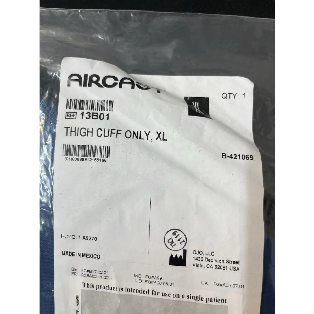 Aircast  - Cryocuff XL - Cryocuff - Blue 1