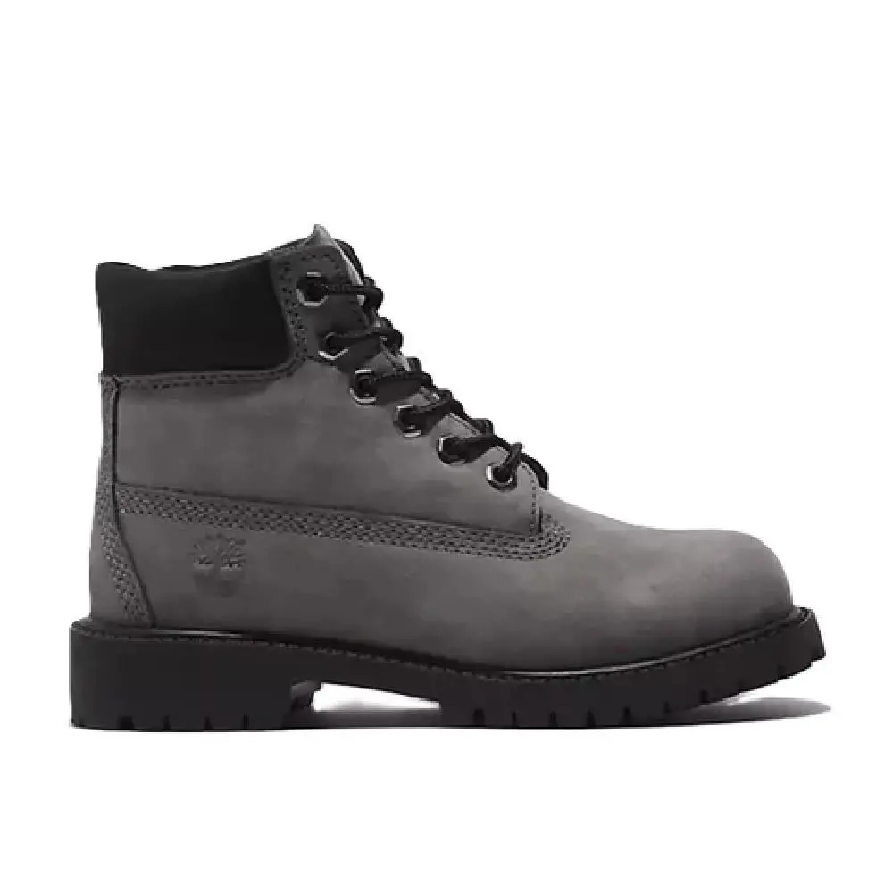 Little Kid`s Timberland Premium 6 In. Boot Medium Grey Nubuck TB0A5Y4H 033 - Medium Grey Nubuck