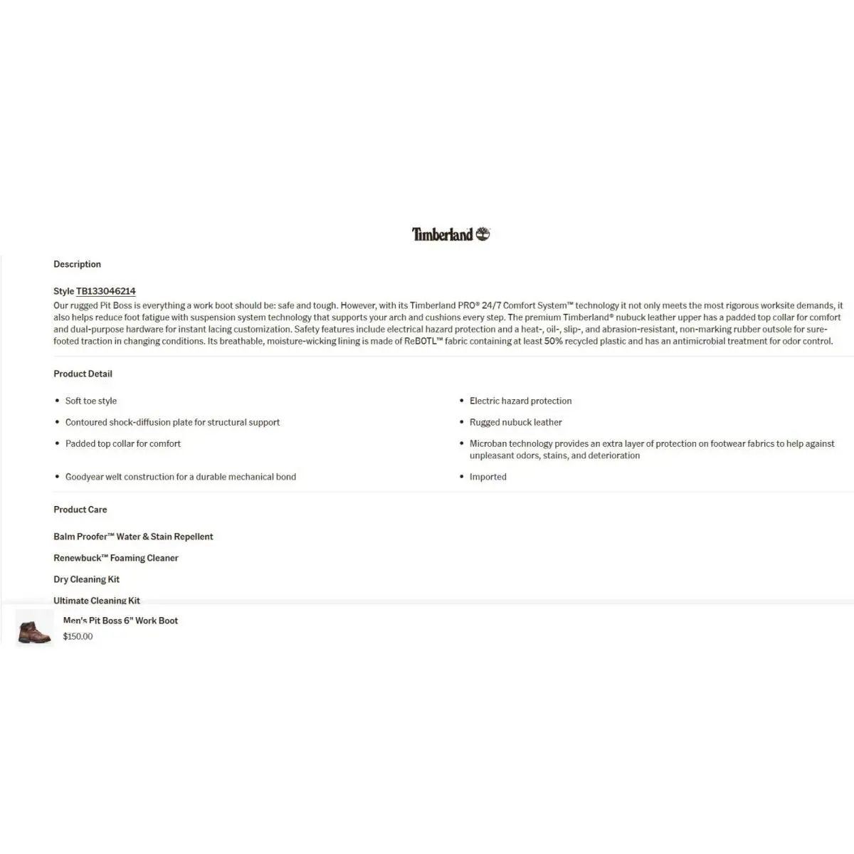 Timberland shoes - Timberland Pro® Pit Boss 6