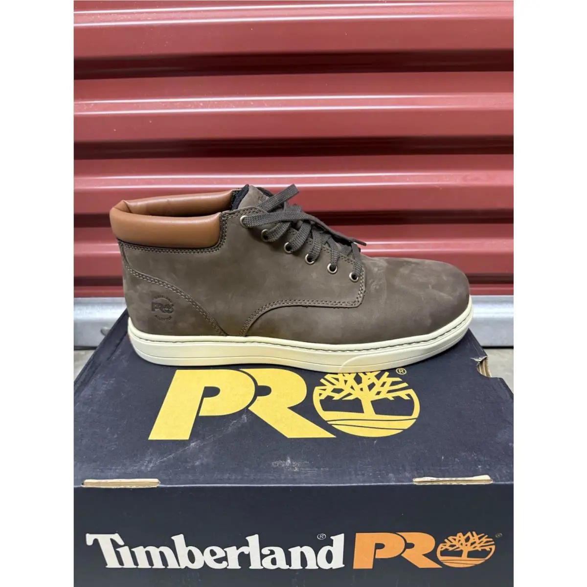 Timberland Pro Disruptor Chukka Safety Shoe Men`s - Tan Gray - Sz 12 M