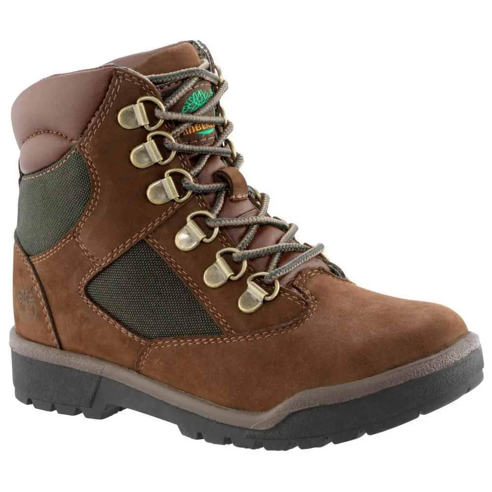 Timberland Men`s 6-Inch Waterproof Field Boot Dark Brown Size 8.5