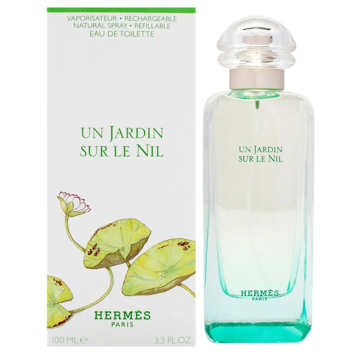 2 Pack Un Jardin Sur Le Nil by Hermes For Unisex - 3.3 oz Edt Spray Refillable