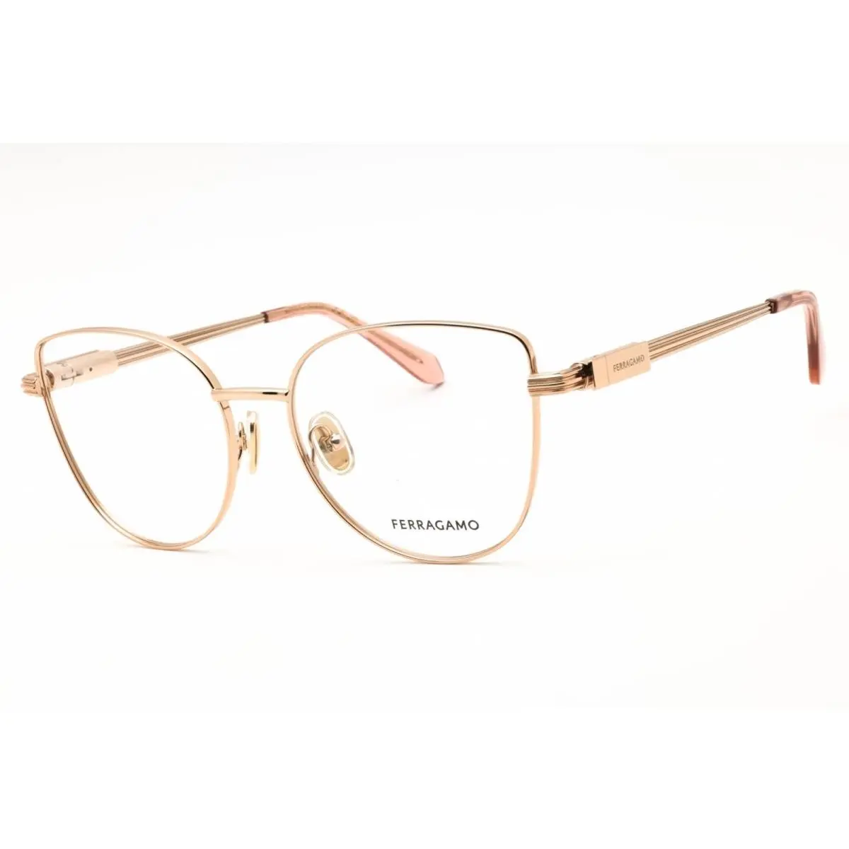 Salvatore Ferragamo Women`s Eyeglasses Rose Gold Metal Full Rim Frame SF2240 770