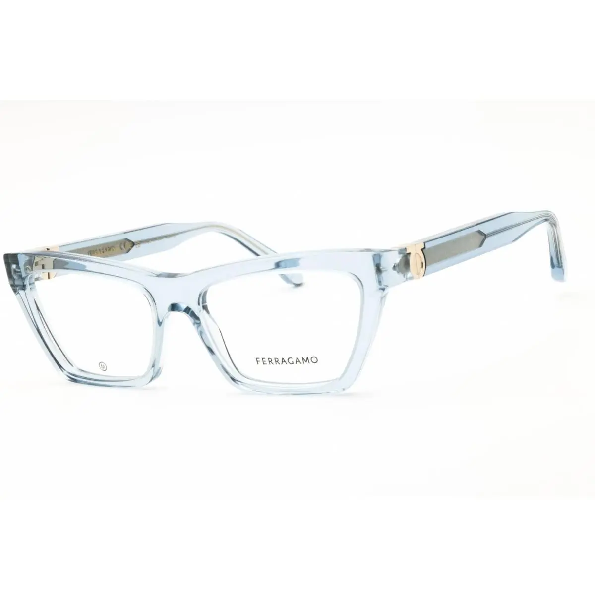 Salvatore Ferragamo Unisex Eyeglasses Transparent Azure Acetate Frame SF3021 450