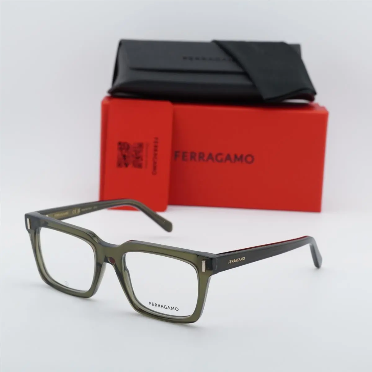 Salvatore Ferragamo SF2993 320 Transparent Khaki 53mm Eyeglasses