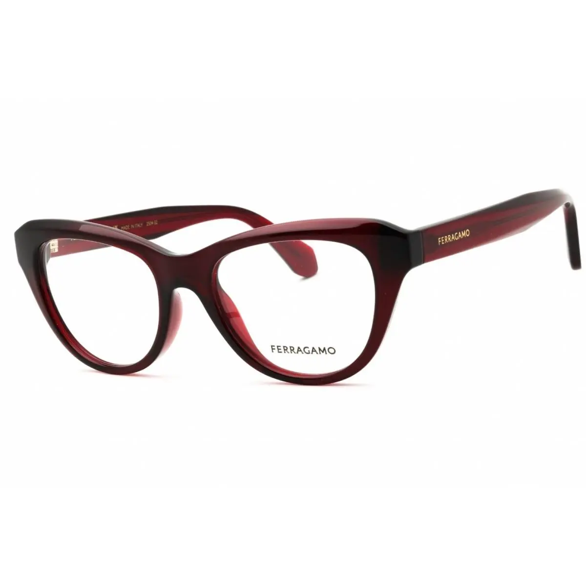 Salvatore Ferragamo Women`s Eyeglasses Transparent Red Full Rim Frame SF2989 616