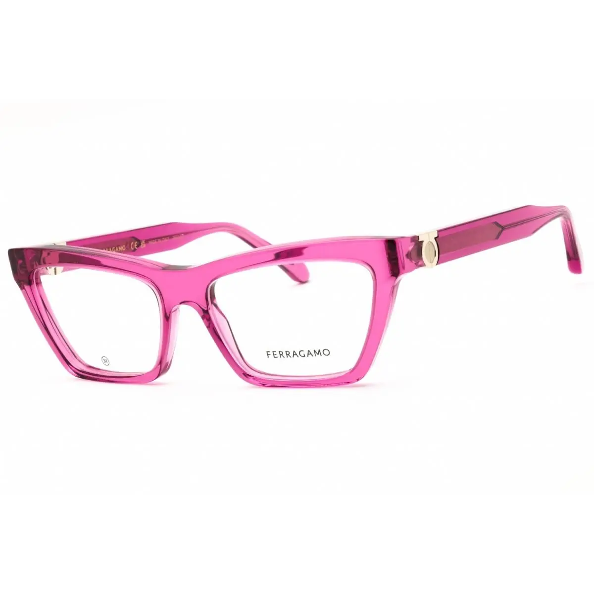 Salvatore Ferragamo SF3021 665 Transparent Cyclamen 54mm Eyeglasses