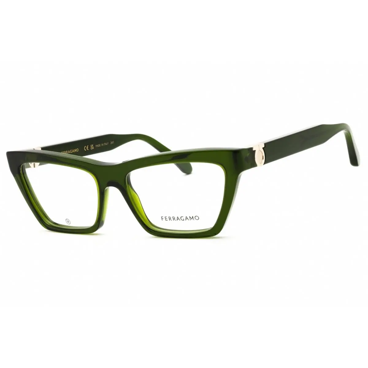 Salvatore Ferragamo SF3021-317-54 Eyeglasses Frame Size 54mm 16mm 140mm Green Wo