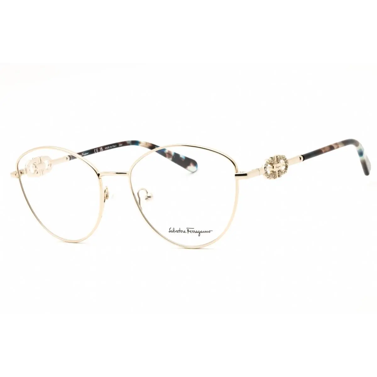 Salvatore Ferragamo SF2220R-712-55 Eyeglasses Frame Size 55mm 18mm 140mm Gold Wo