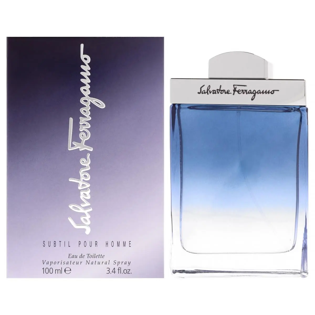 2 Pack Subtil by Salvatore Ferragamo For Men - 3.4 oz Edt Spray