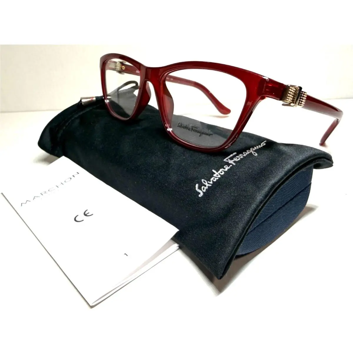 Salvatore Ferragamo SF 2728 606 Crystal Burgundy W/gold Acents Eyeglasses 53-16