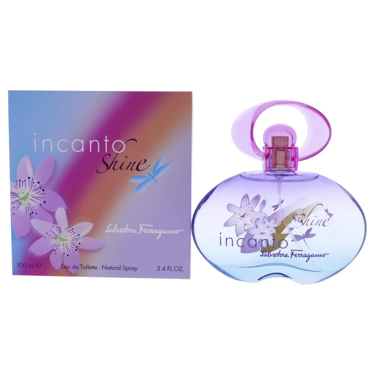 2 Pack Incanto Shine by Salvatore Ferragamo For Women - 3.4 oz Edt Spray