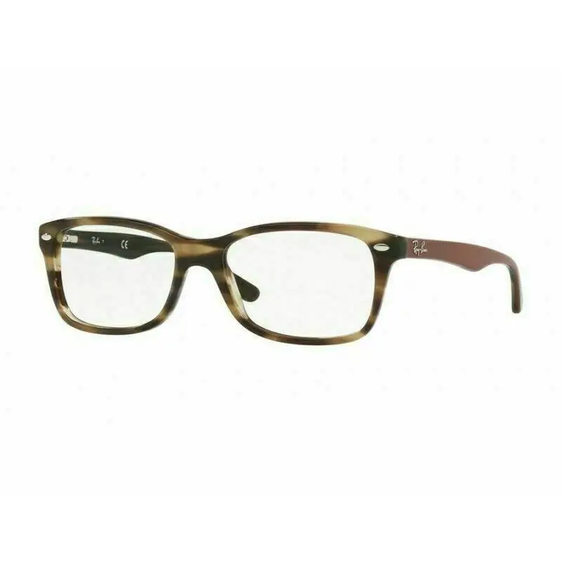 Ray Ban RX5228 5798 Eyeglasses Havana Green Eyeglasses Frames Optical 50mm Lens - Frame: Green, Lens: Demo