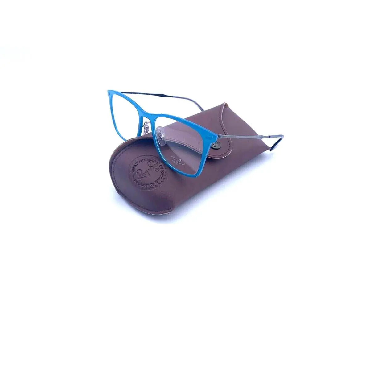 Ray-ban Frames Lightray Turquoise Acetate Unisex RB 7086 5640 51 18 140 - Frame: Blue