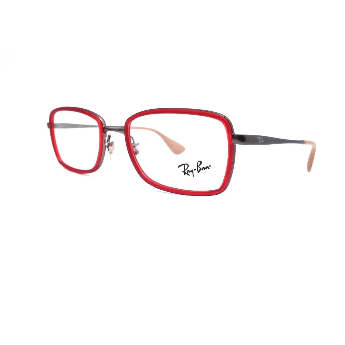 Ray-ban Frames Lightray Titanium Eyeglasses Red RB6336 2856 51 18 140 Unisex - Frame: Red