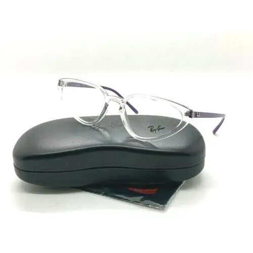 Ray-ban Frames Acetate Clear Unisex Eyeglasses rb7188 8086 54-18-140 Cat Eye