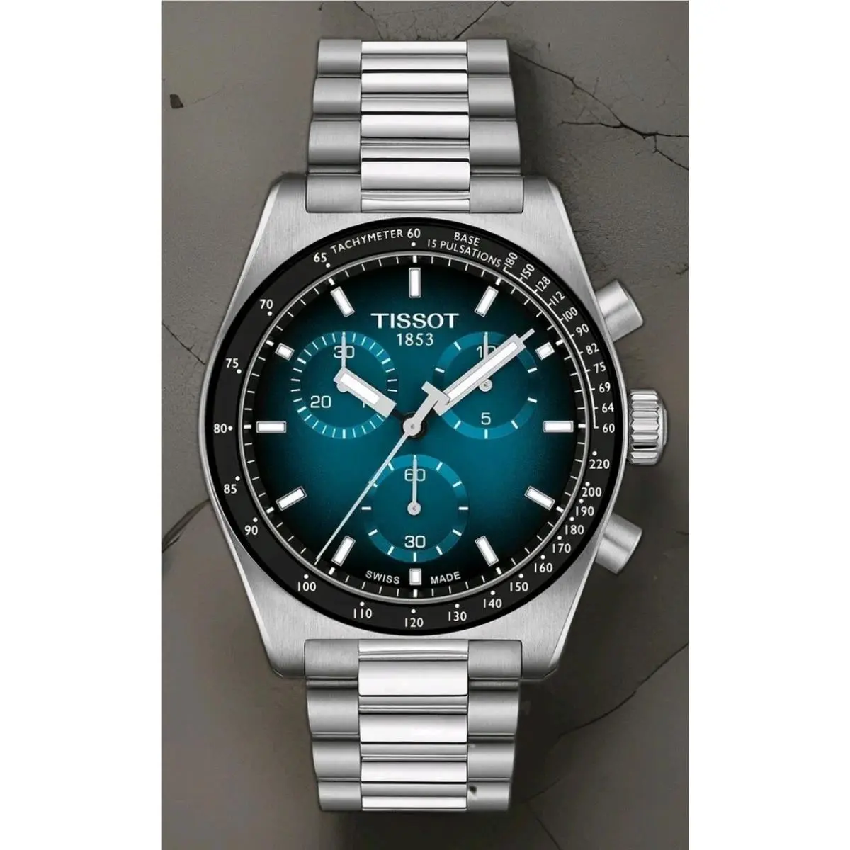 Tissot PR516 Chronograph Blue Gradient Dial Watch T149.417.11.041.01 - Face: Blue, Dial: Blue Gradient, Band: Silver