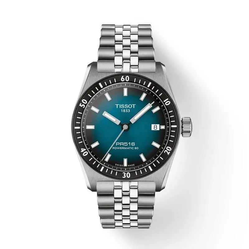 PR516 38mm Blue Dial Stainless Steel Watch T1494071104100 by Tissot