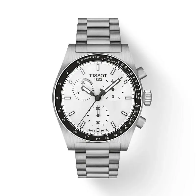 Tissot PR516 40mm White Dial Stainless Steel Watch T1494171101100