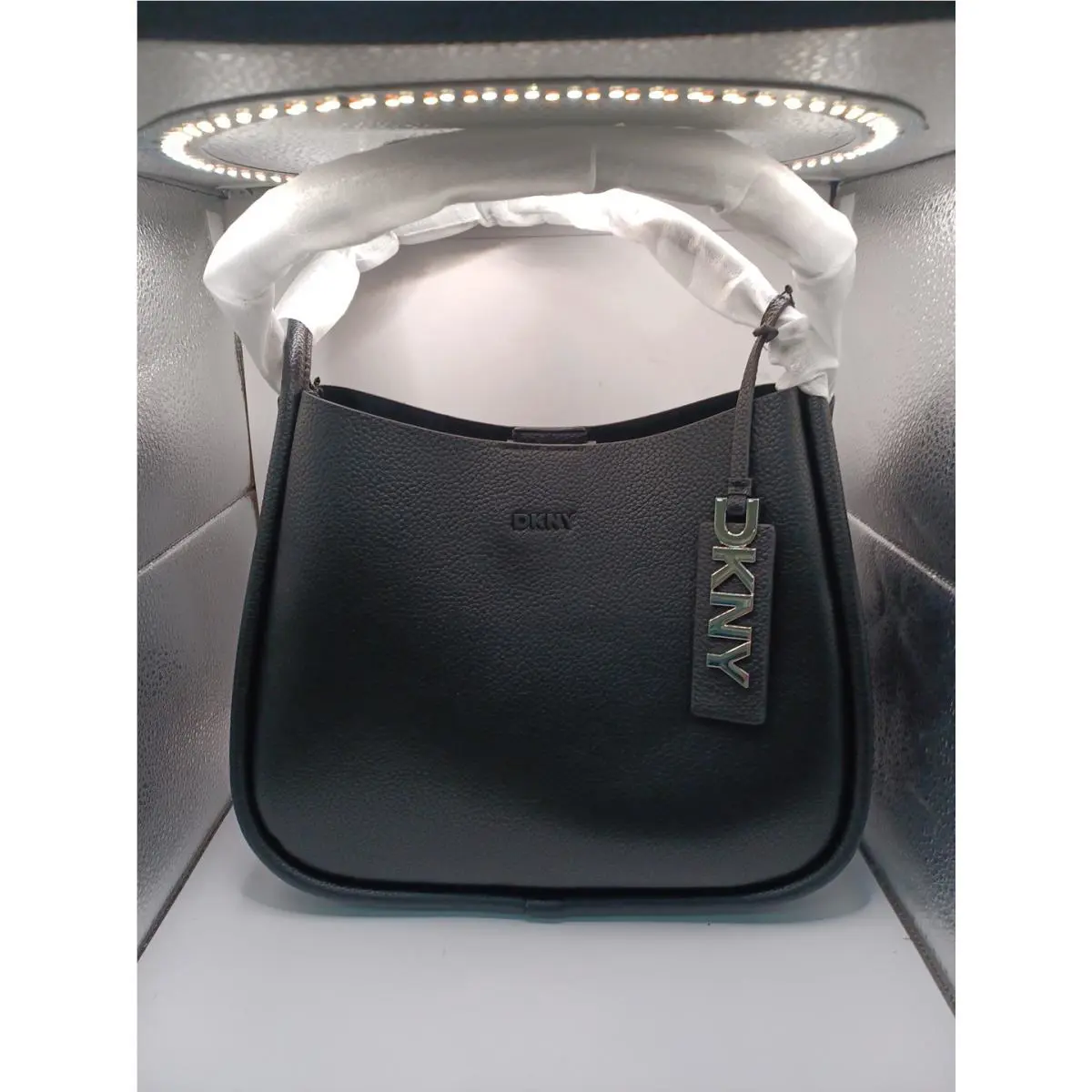 Dkny Capri Large Hobo Crossbody Bag-black