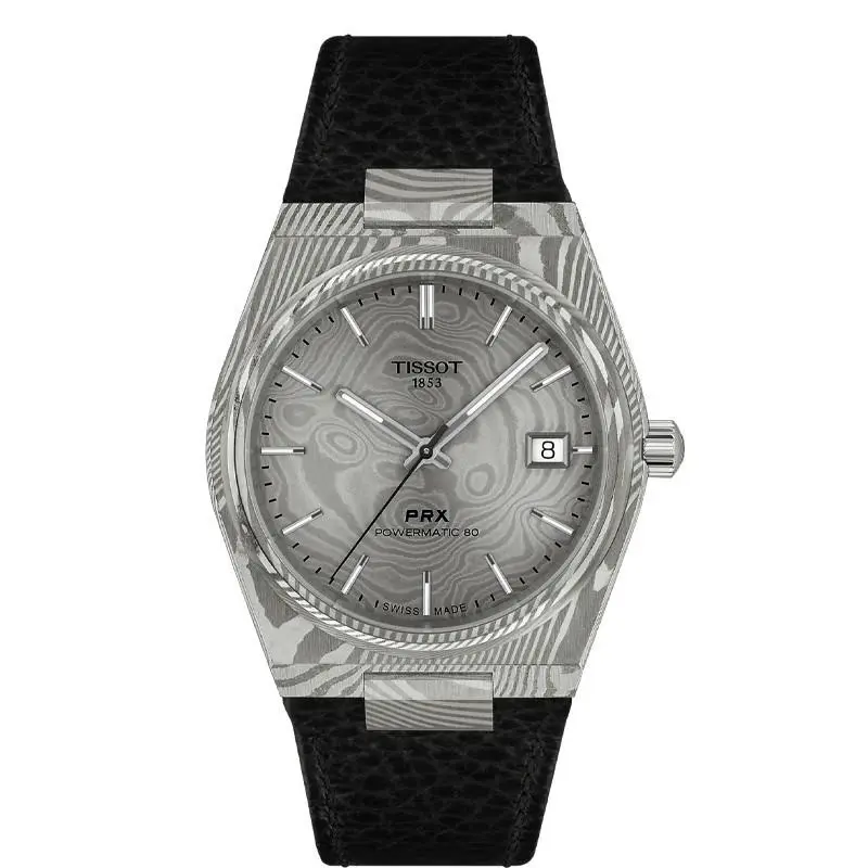 Tissot Prx Damascus Steel 38mm Grey Dial Men`s Watch T1378079608100