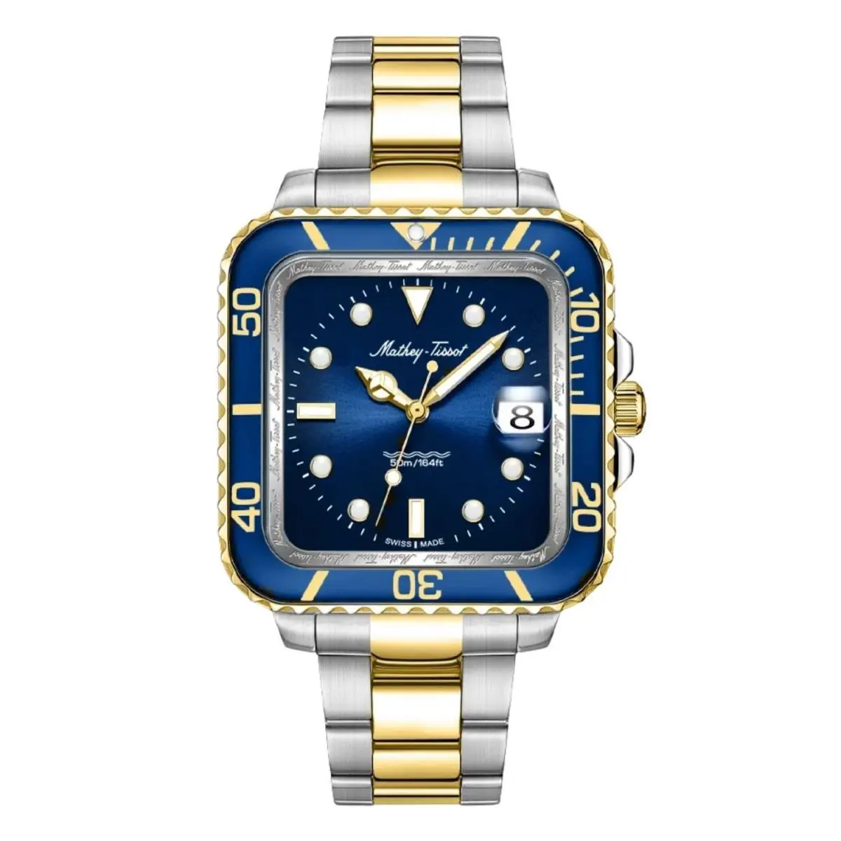 Mathey Tissot Men`s Vintage Blue Dial Watch - H902QBBU