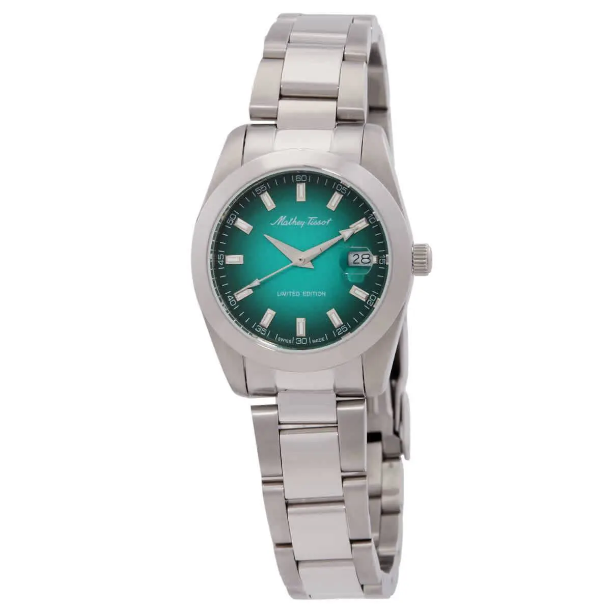 Mathey-tissot Mathy Sunray Quartz Green Dial Ladies Watch D451VEN