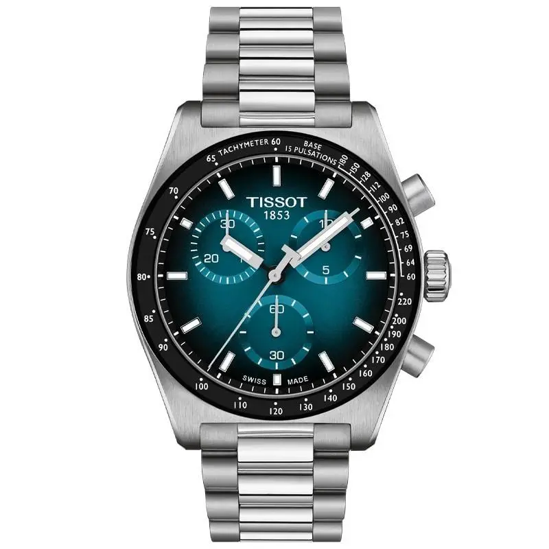 Tissot PR516 Chronograph 40mm Blue-black Dial Men`s Watch T1494171104101