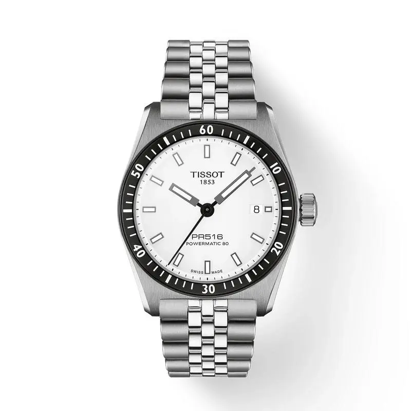 Tissot PR516 38mm White Dial Stainless Steel Watch T1494071103100