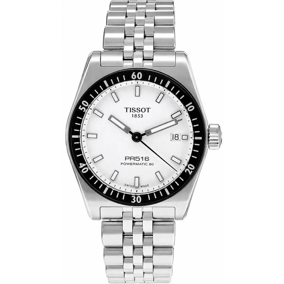 PR516 Automatic 38mm White Dial SS Men`s Watch T1494071103100 by Tissot