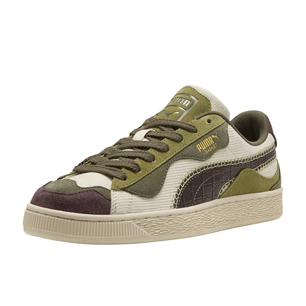 Puma shoes - PUMA Basket Trippy Camo Lace Up - 40834501 - Green, White 0
