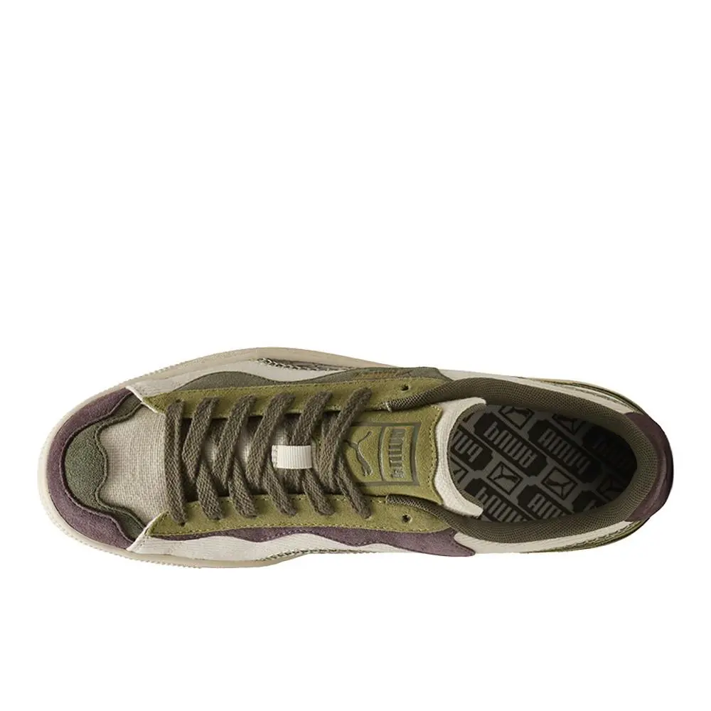 Puma shoes - PUMA Basket Trippy Camo Lace Up - 40834501 - Green, White 2
