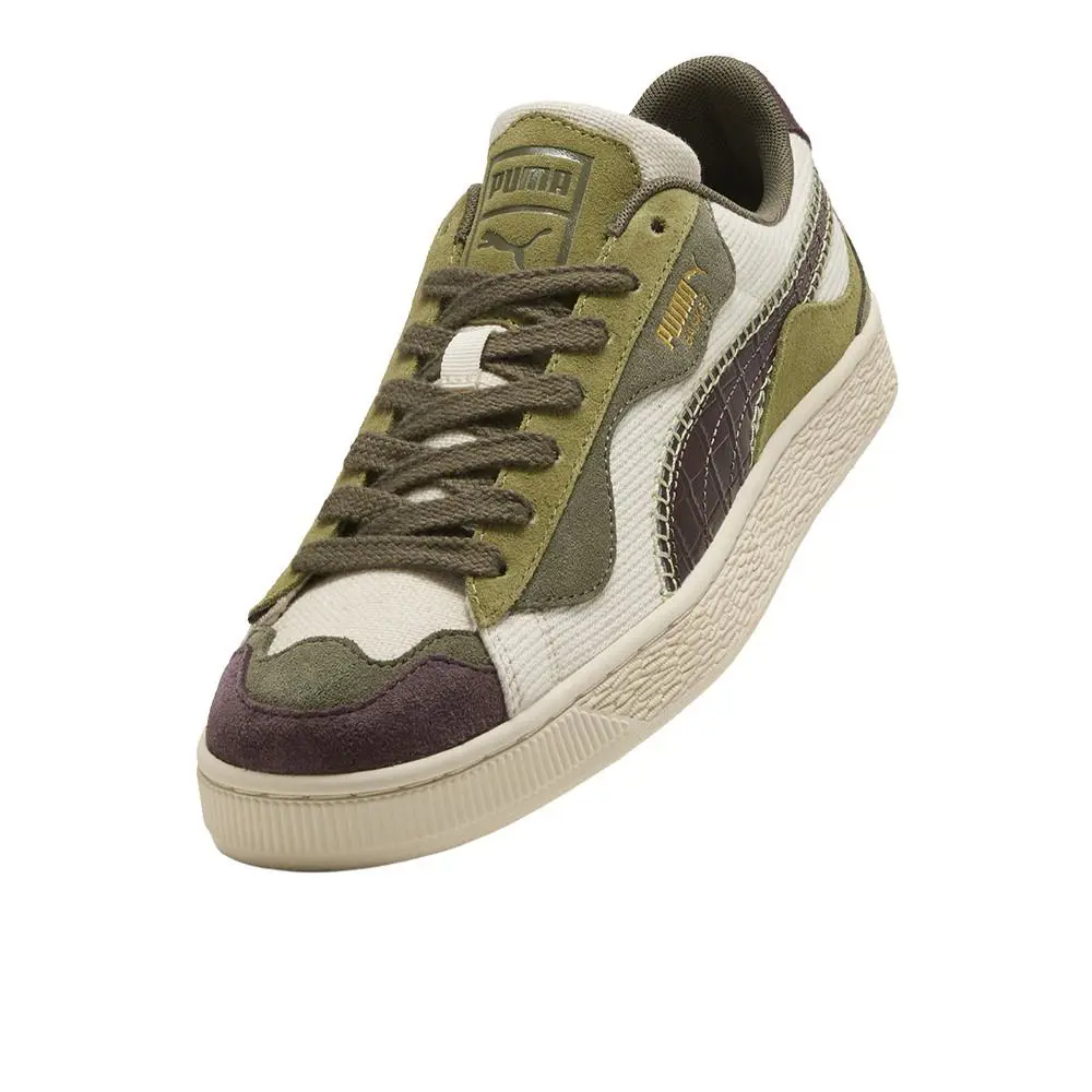 Puma shoes - PUMA Basket Trippy Camo Lace Up - 40834501 - Green, White 4