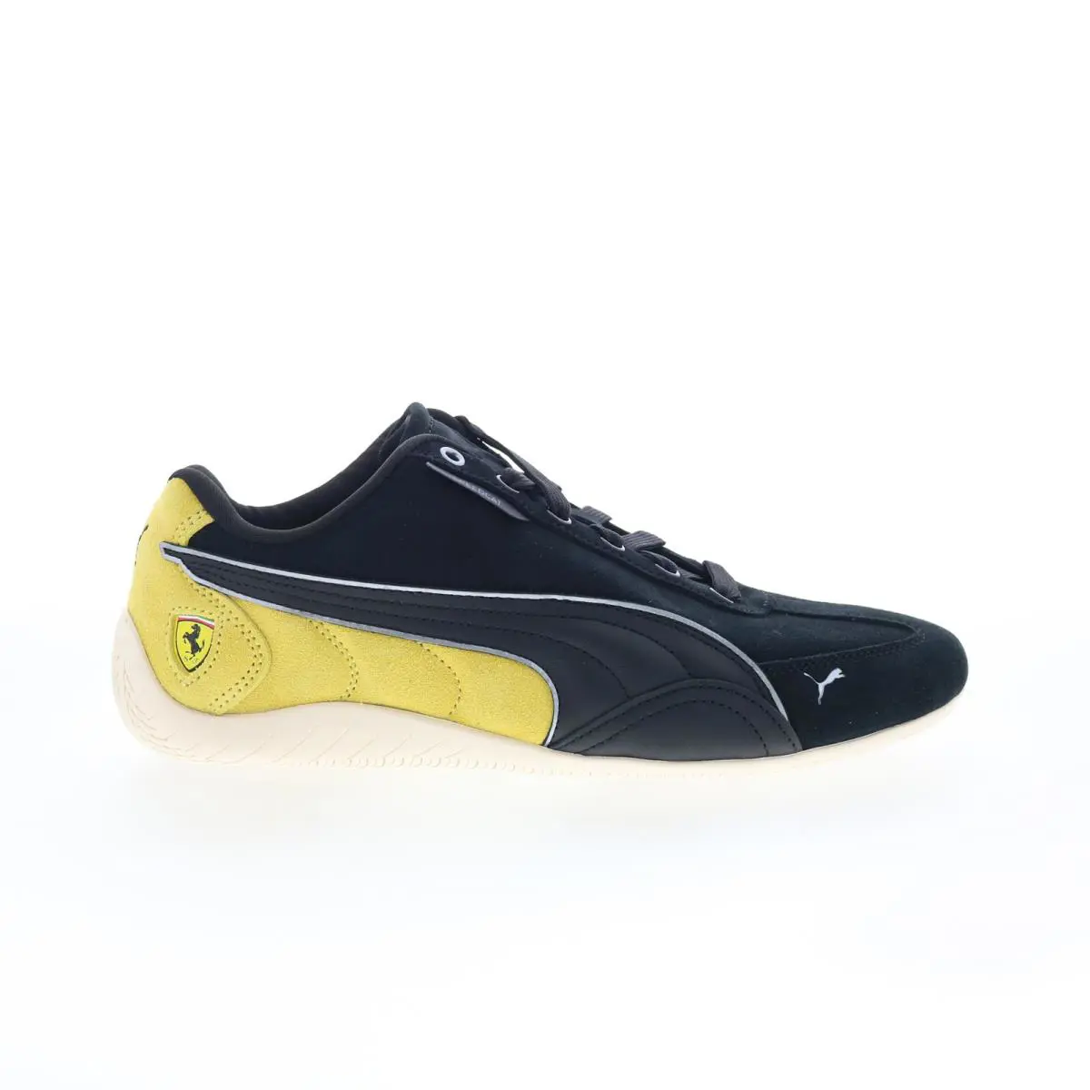 Puma Scuderia Ferrari Speedcat Mens Black Suede Motorsport Sneakers Shoes - Black