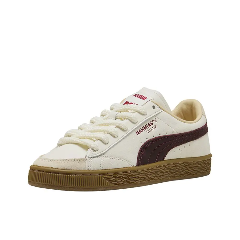 Puma shoes - PUMA Nahmias Suede Vintage Red Lace Up - 40702501 - White 0