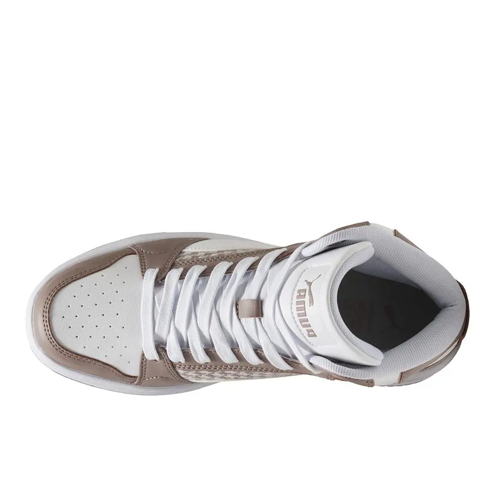 Puma shoes - PUMA Rebound Femme Mid Houndstooth Lace Up - 40813501 - Beige 2