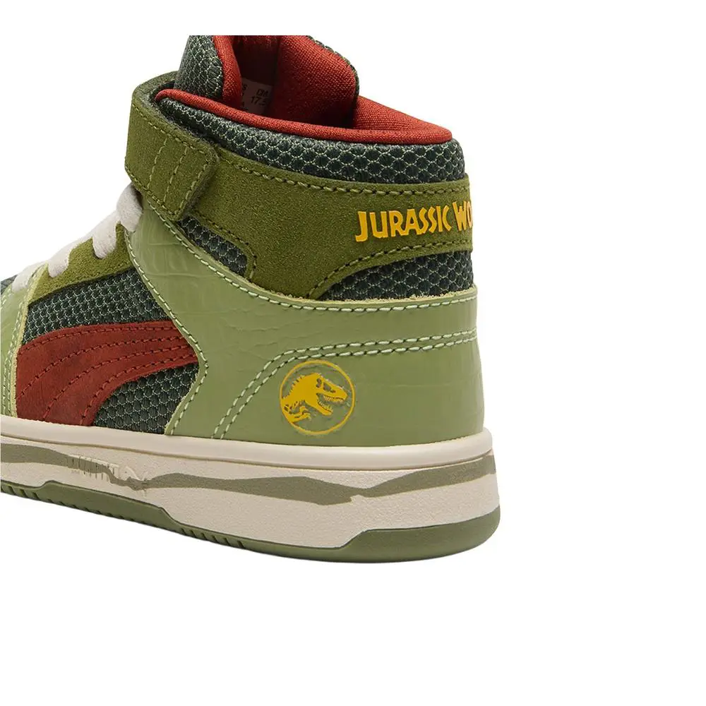 Puma shoes - PUMA Rebound Layup Sl Jurassic World Land High Top  Toddler - 40601601 - Green 5