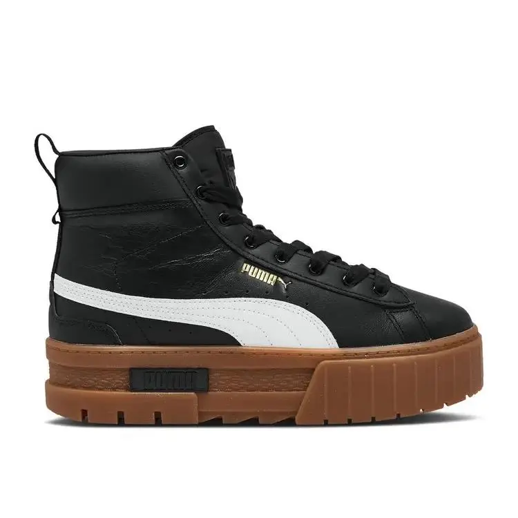 Size 7 - Puma Mayze Mid Black Gum Women`s